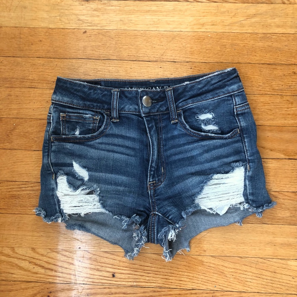 American Eagle Ripped Denim Shorts